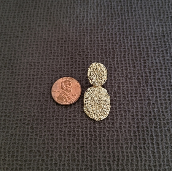 Atterri🛬 Texured Gold💛 Plated Earrings - Picture 7 of 14